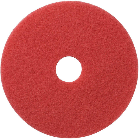 Americo Manufacturing 404414 Red Buffing Floor Pad (5 Pack), 14" - CalCleaningEquipment