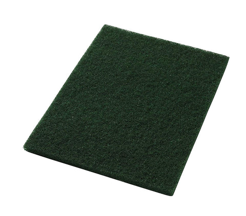 Americo Manufacturing 40031420 Green Scrub Floor Scrubbing Pad Rectangle (5 Pack), 14" x 20" - CalCleaningEquipment