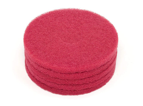 Clarke Red scrubbing pad, round, 20 inch (51 cm), case of 5ea (976068) - CalCleaningEquipment