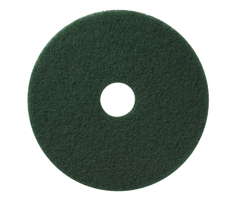 Americo Manufacturing 400314 Green Scrub Floor Scrubbing Pad (5 Pack), 14" - CalCleaningEquipment