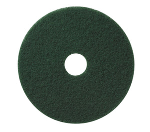 Americo Scrubbing Pads, 17" Diameter, Green, 5/Carton