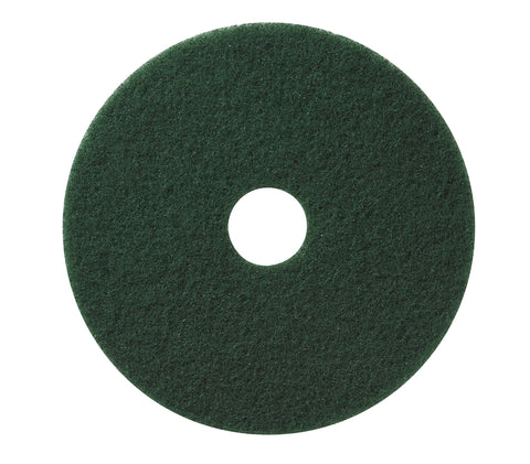 Americo Scrubbing Pads, 17" Diameter, Green, 5/Carton