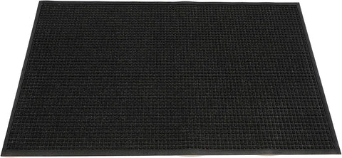 Americo Manufacturing 6907410 Aqua Dam Bi-Level Polypropylene Indoor/Outdoor Rubber Backed Matting, 4' x 10', Charcoal - CalCleaningEquipment